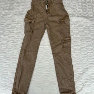 Kids Brown Cargo Pants